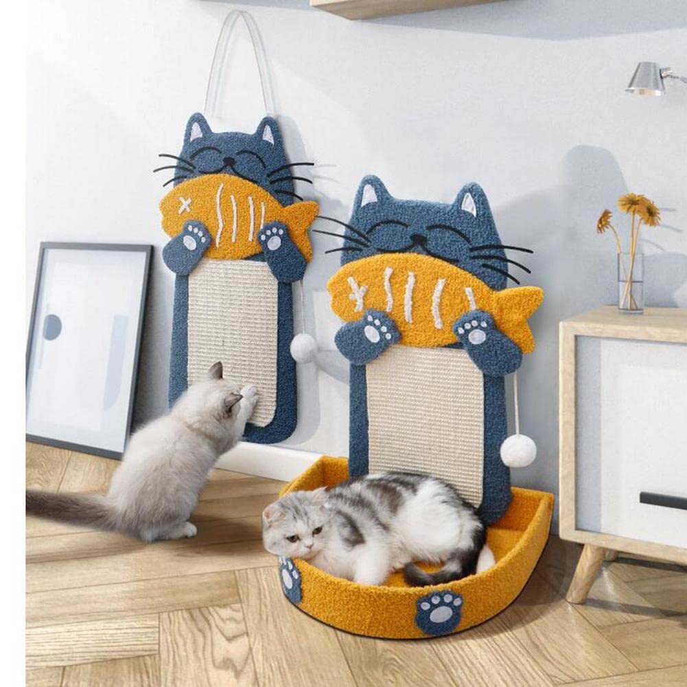 Albero da arrampicata per gatti Hanging Cat Scratcher Board Scratching Post Mat Toy Soft Bed Mat Claws Care Tiragraffi Giocattoli Mini Cat Scratch Toy Accessorie Tiragraffi, torre per gatti ( Color :