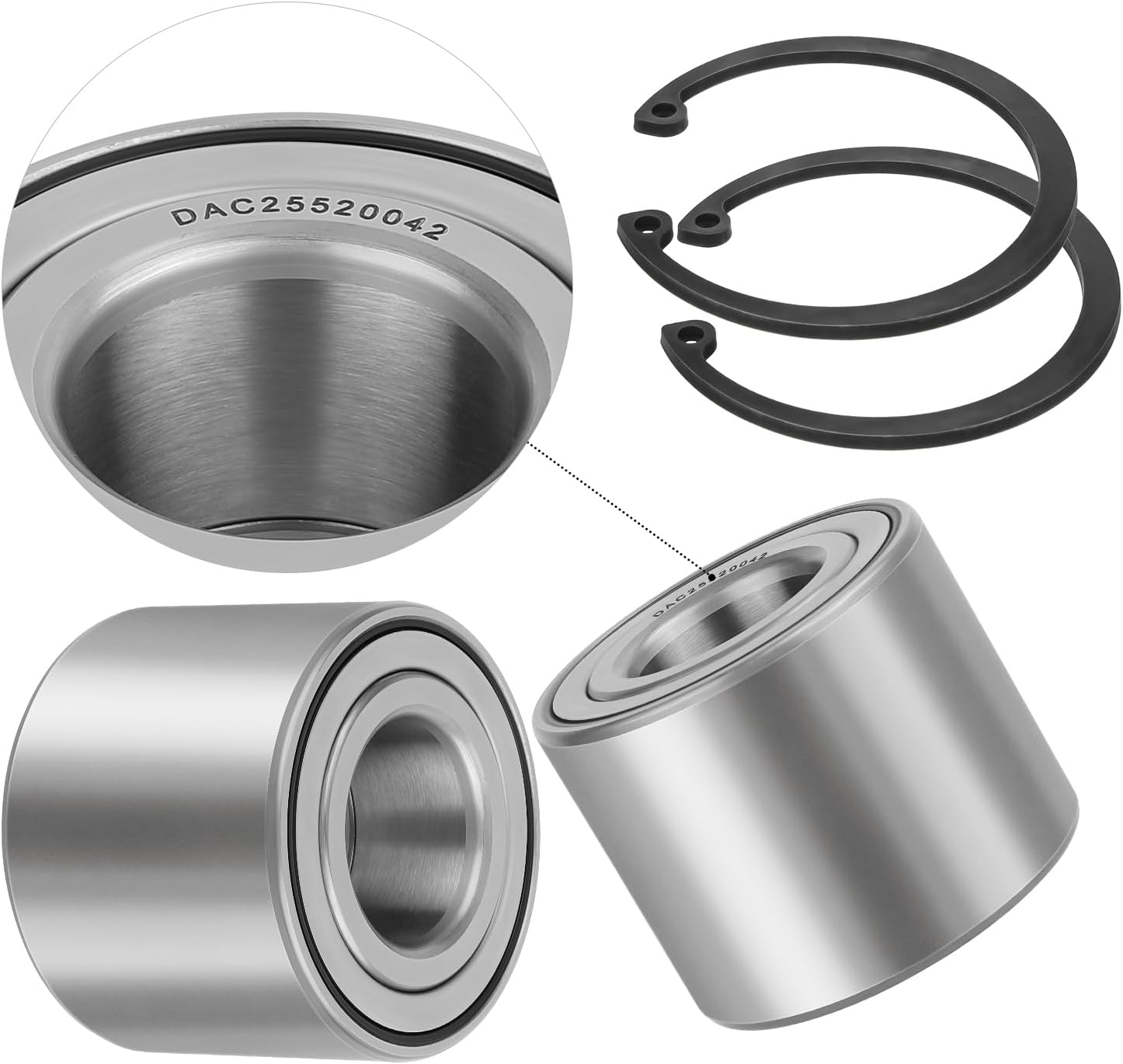 Front & Rear Wheel Bearing Kit for Kawasaki Brute Force 750 650-4x4i KVF750 KVF650 2005-2023 OEM# 92045-1448 92045-0095 92045-0094 92045-0102 92045-0021