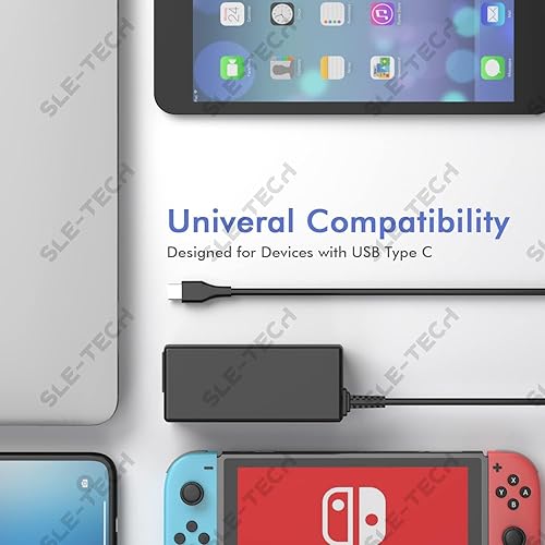 Miniatura 2 de SLE-TECH Cargador USB C de 65 W para laptop compatible con Hp Chromebook 14 14A G5 11 11A G6 G7 G8 EE R13 X360 Series