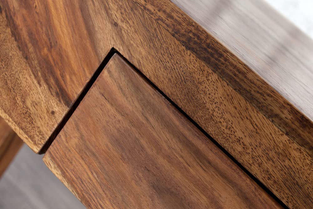 invicta INTERIOR Massiver Sekretär MAKASSAR Konsolentisch Sheesham Stone Finish Schreibtisch 100 cm