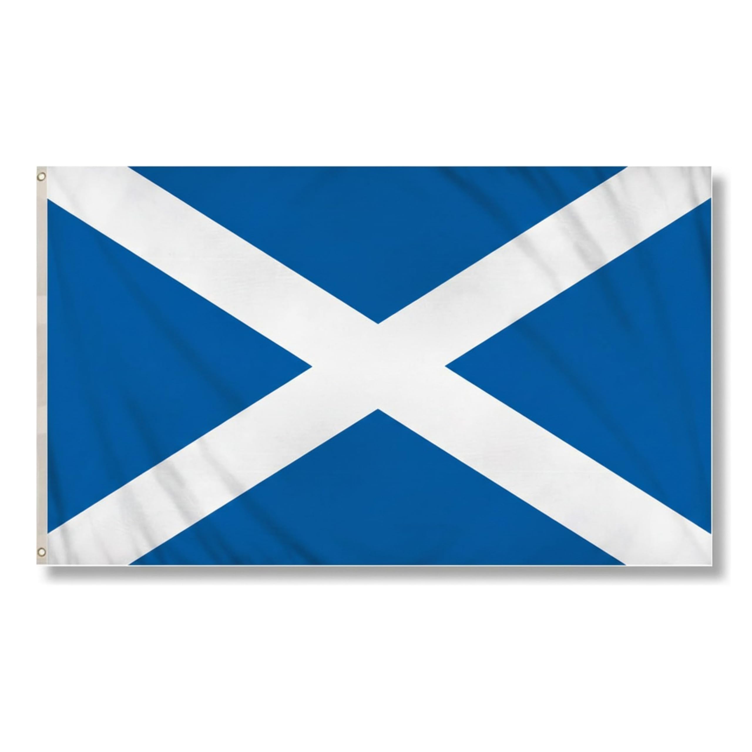 Scotland St Andrew’s Saltire Flag 3ft x 2ft with Brass Eyelets – Large Polyester Scottish Flag Banner for FIFA World Cup Football, Rugby Supporters and Indoor Outdoor Home & Garden Display