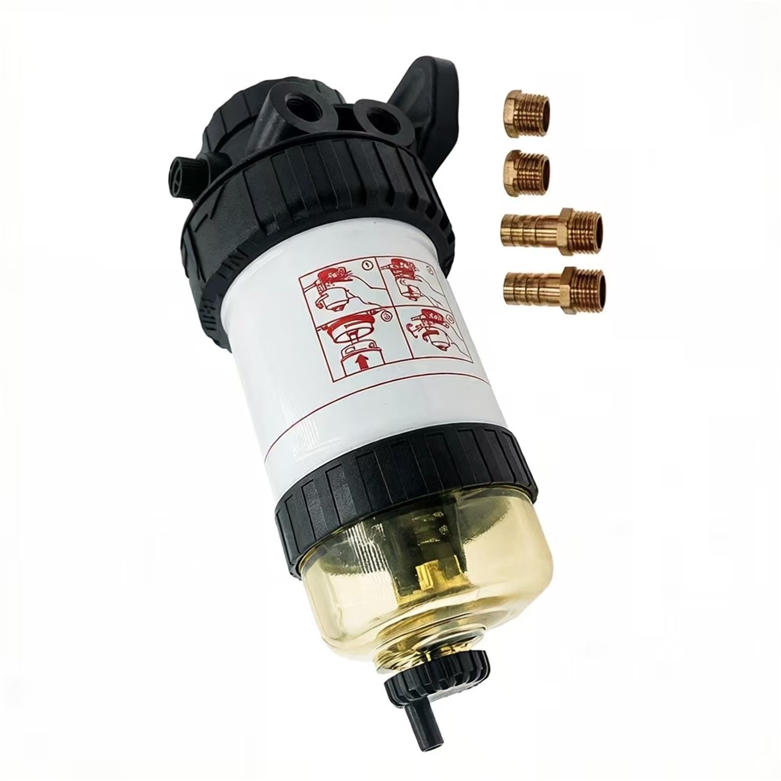 Filtro de combustible diésel 30 con separador de agua apto for el modelo 31863(Assembly)