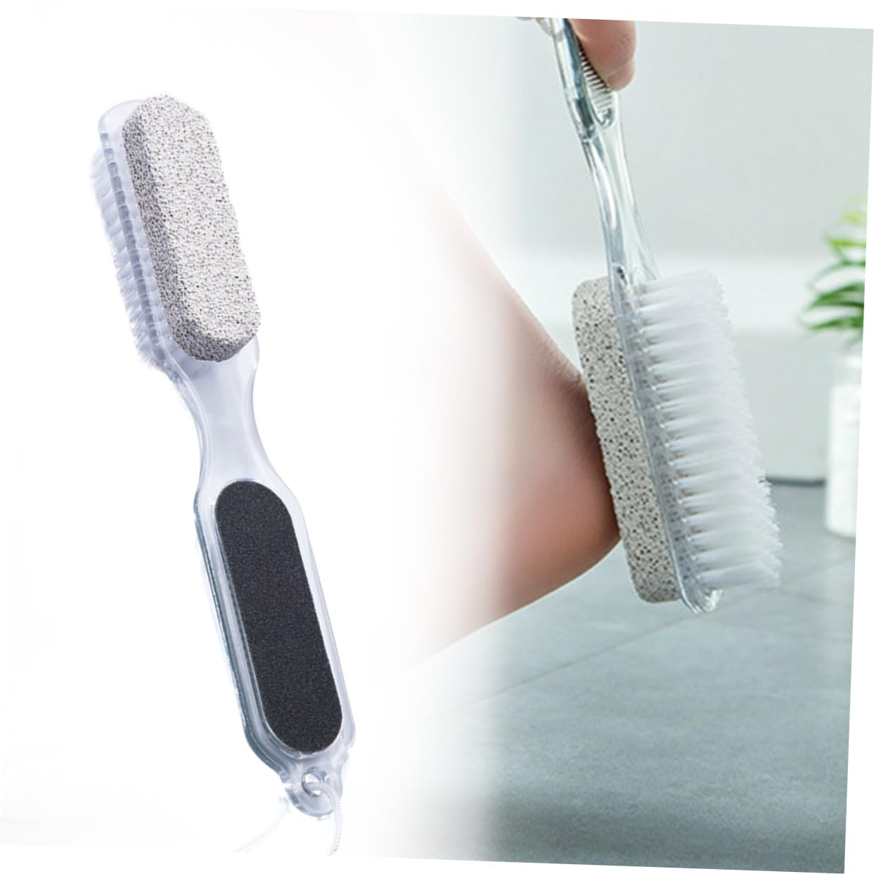FRCOLOR 3sets Foot Care Kit Exfoliation Smoother Nail File Remover Tool Foot Rasp Pumice Stone Brush Set 2pcs*3