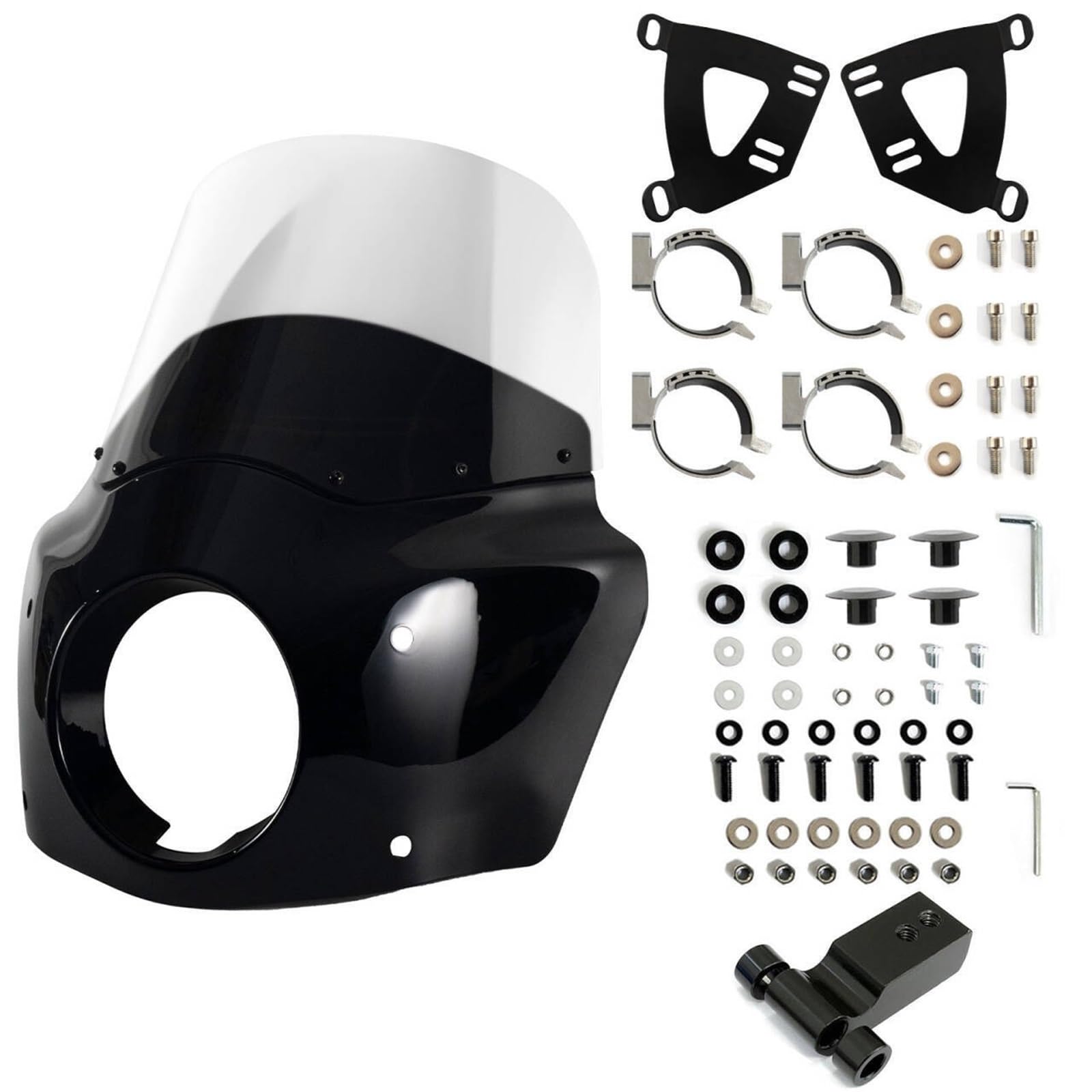 Carénage moto pare-brise transparent Harley Street Bob FXBB FXBBS capot selle arrière