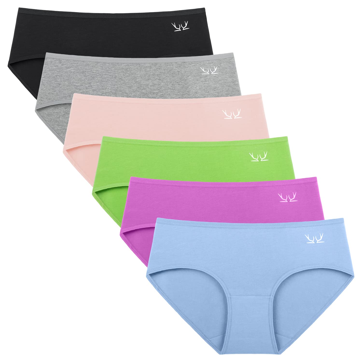 Womens Underwear Multipack - Soft and Stretchy Ladies Knickers Comfortable Cotton Pants for Women, Ideal for Daily Wear (Pack of 6) — view 9