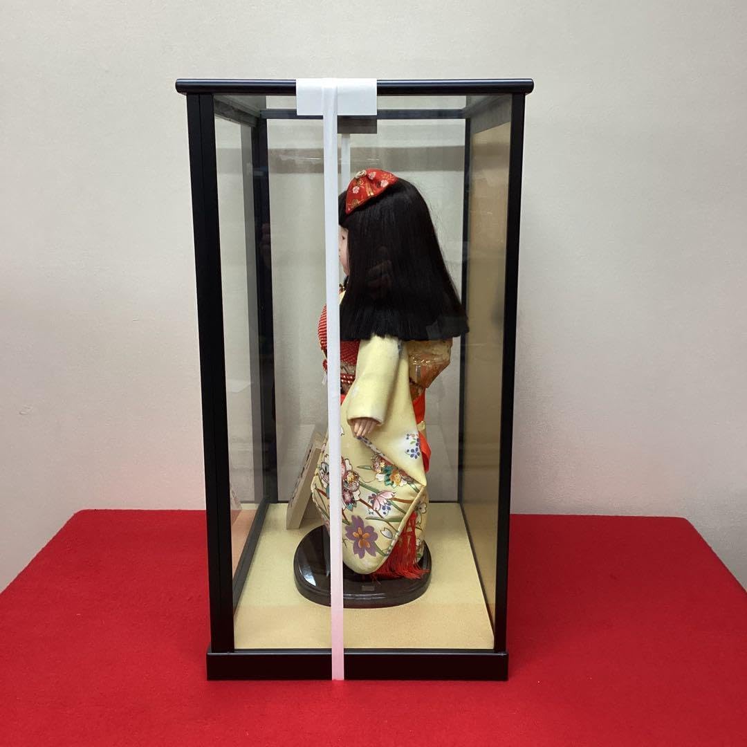 市松人形 栗毛リボン 13号 ケース付き 京友禅 玉雅作 - WWW