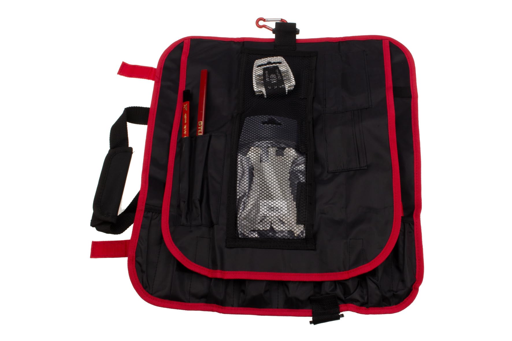 STUBAI Jeu d’outils de ferblantier 11 pcs en trousse à rouleau | cisailles à tôle G/D, pince à sertir 45°, gabarit de traçage, embouts & accessoires | qualité pro pour zingueurs & couvreurs