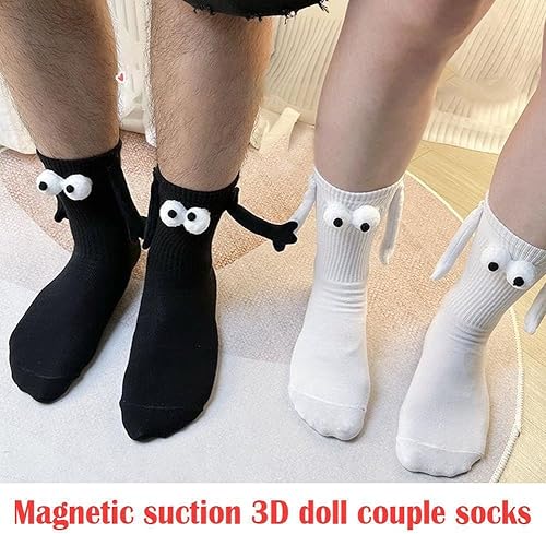 Miniatura 3 de Calcetines para parejas tomados de la mano, divertidos calcetines magnéticos tridimensionales para parejas, calcetines casuales 3D de tubo medio