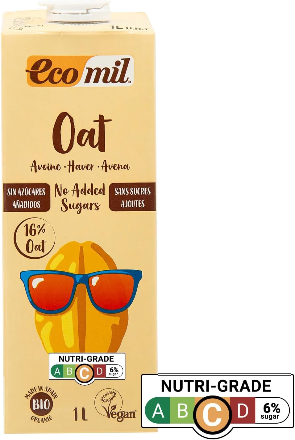OAT DRINK NO ADDED SUGAR BIO 1L