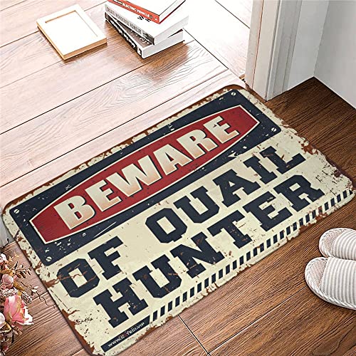 Tapis de porte original Hello Beware of Quail Hunter durable 50x80 - 2