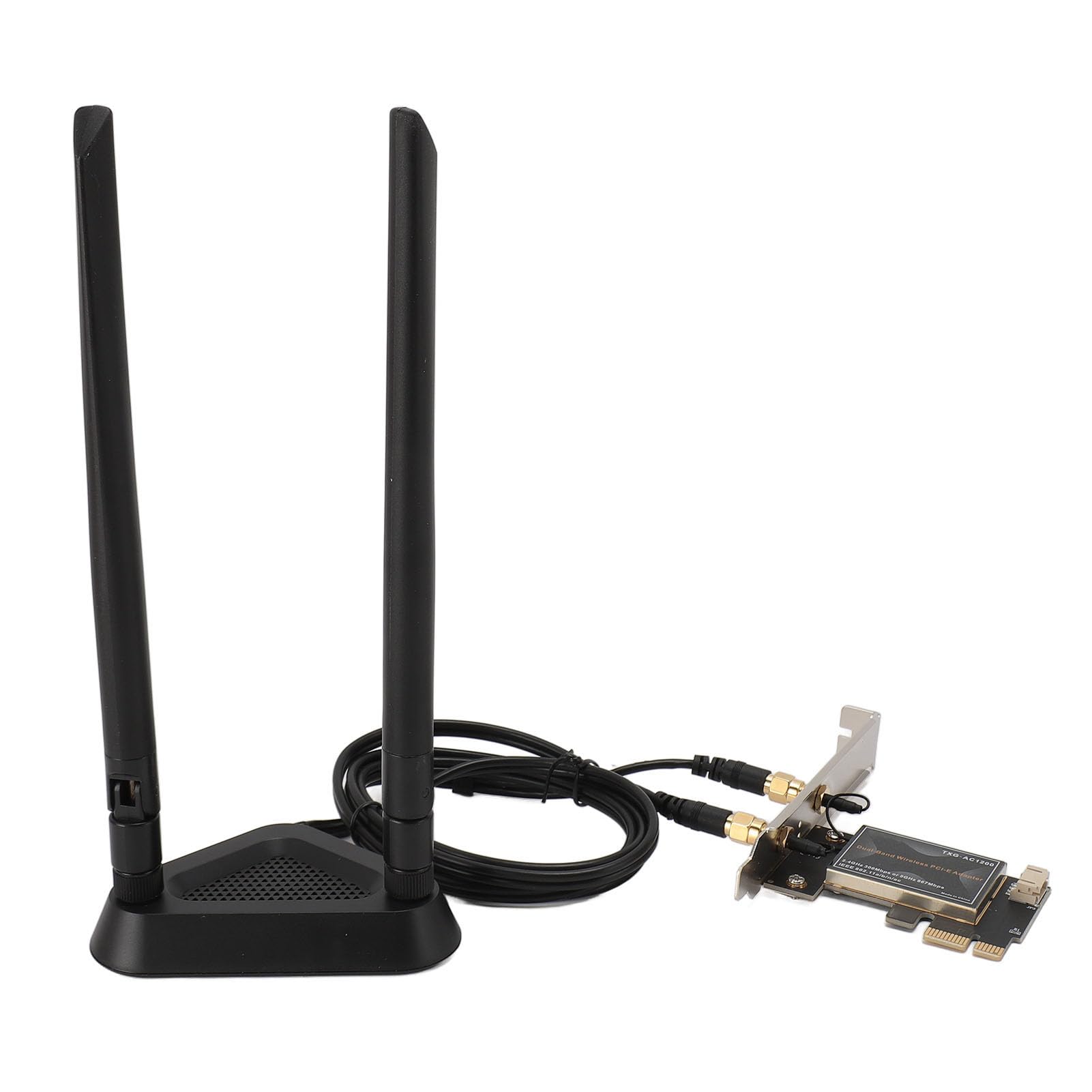 Hidyliu Carte WiFi 6E 6000Mbps Puissant Adaptateur Réseau Bluetooth 5.2 pour PC avec Double Antennes pour Un Usage Domestique (avec Base d'antenne Amovible)