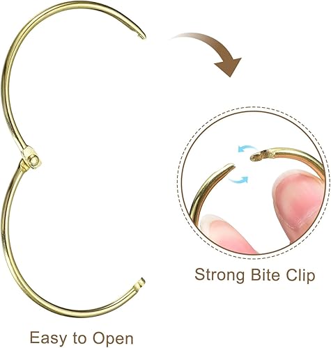 Miniatura 9 de uxcell Anillos de cortina de ducha, 6 ganchos redondos de acero al carbono, anillos sueltos de 2 pulgadas para barras de cortina de ducha (plateado)