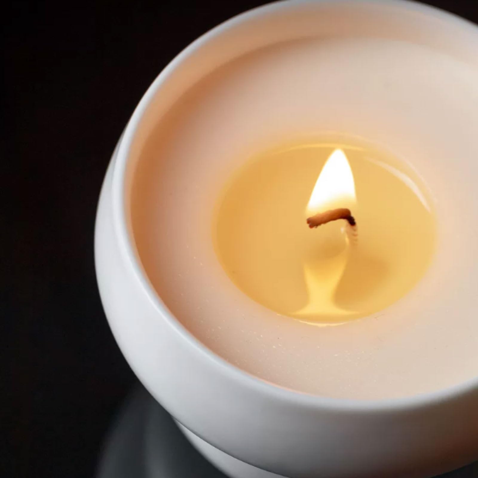 Exquisit Keramikkerzen, wiederverwendbare Aromatherapie-Kerze, moderne Kerzen im Glas, langanhaltend, sauber brennend, for den Duft zu Hause weich(Svart)