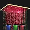 Cascada 12 Inch Square Rainfall LED Shower Head, Heavy Duty Metal ((Without Shower Arm) (Oil Rubbed Bronze)