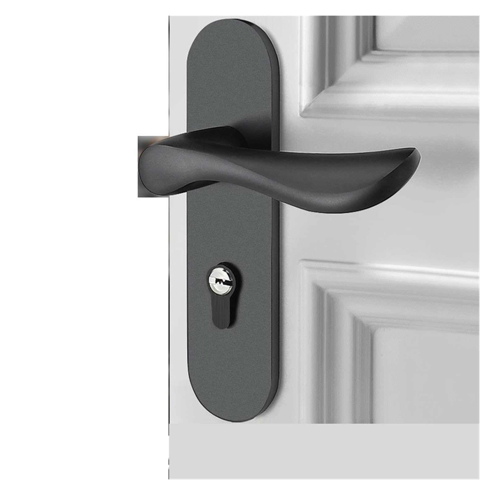 Serrure magnétique silencieuse pour porte de chambre à coucher noire