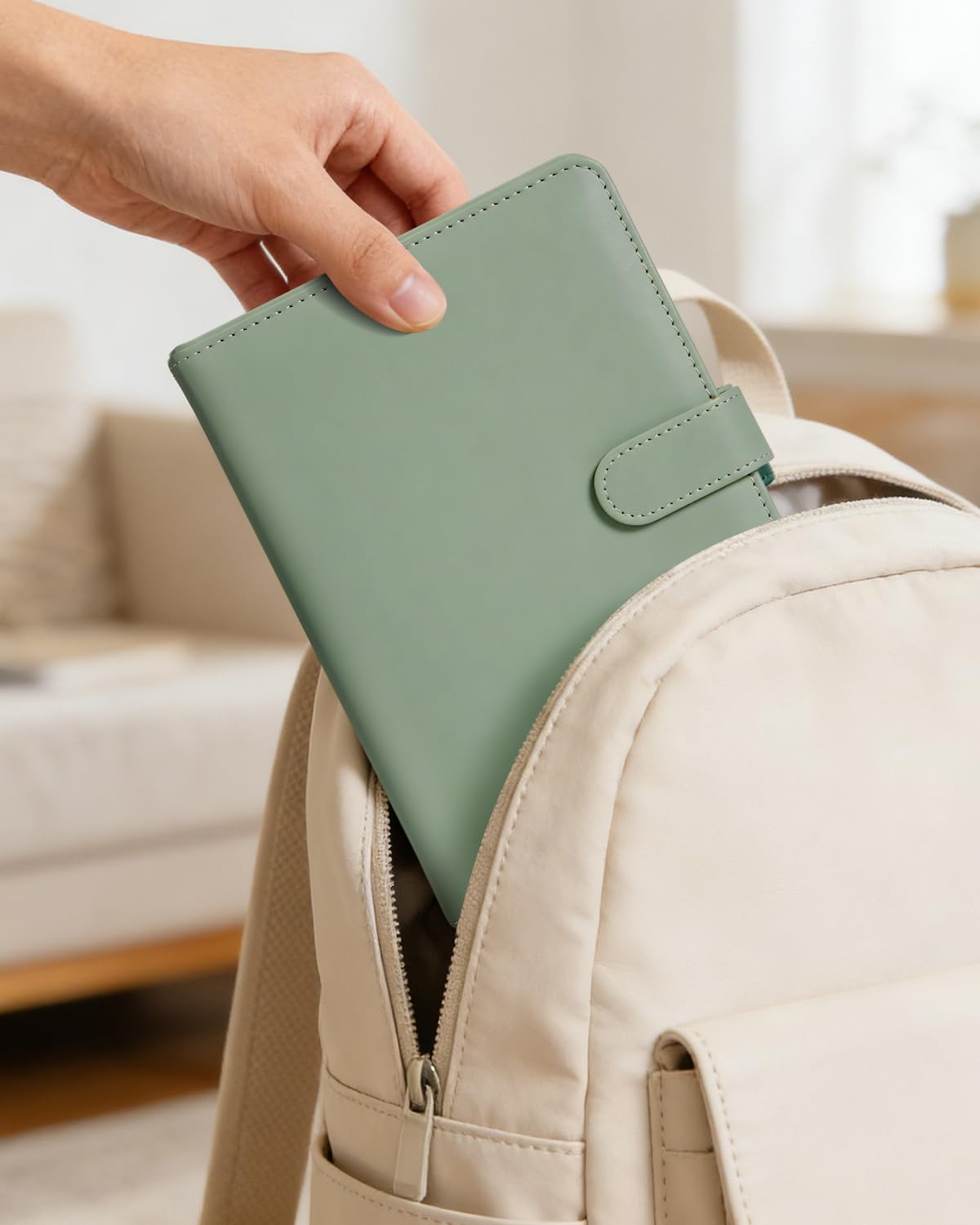 Carnet A5 Rechargeable en Cuir PU – Kit Complet avec 165 Feuilles, Pochettes Zippées et Intercalaires – Organiseur pour École et Bureau