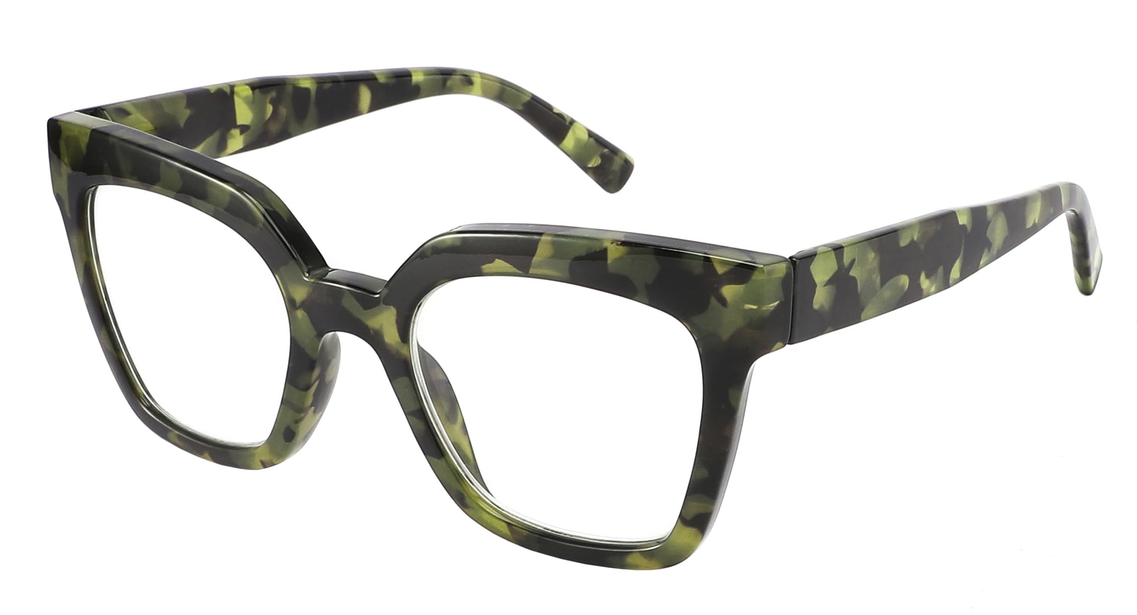 Goodlookers Women's Green Reading Glasses 'Jaye' Tortoiseshell +1.50
