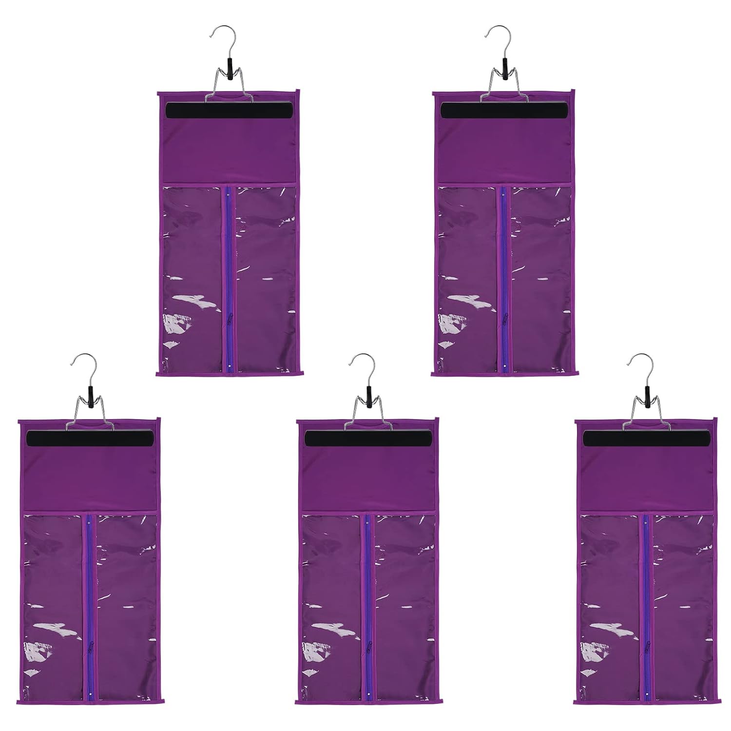 5 Sets Satin Wig Storage Bag with Wooden Hangers for Professional Hair Extensions Holder Wigs Pouch Dust-Proof Organizer Case (Rose red right angle,23.6inx11.4in)