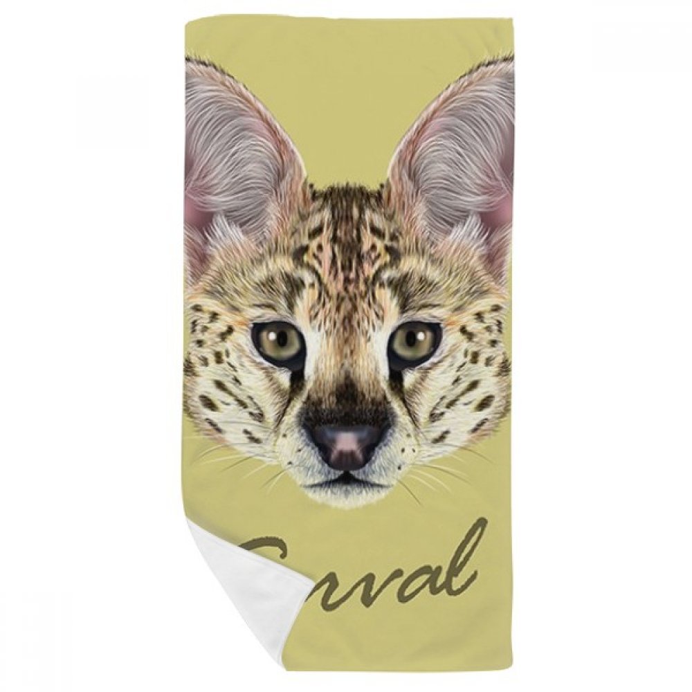 Serviette de toilette serval 35x70 cm idéale pour le sport et les rituels beauté