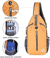 Vista 63 de Waterfly - Mochila cruzada tipo bandolera para viajes y caminatas, bolsa de pecho, Gris, talla única