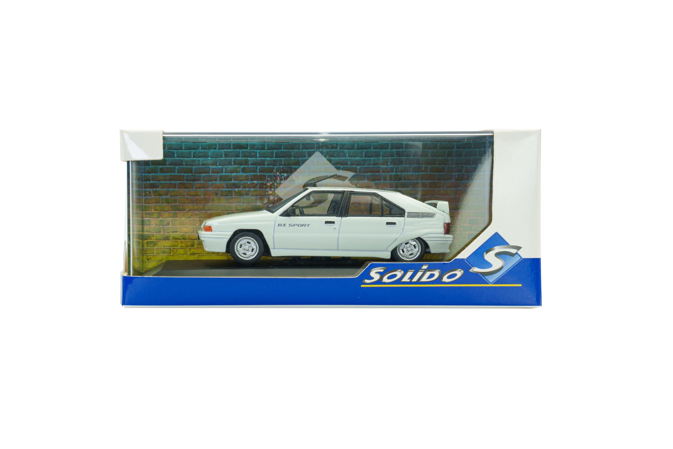 Solido Citroën BX Sport (1985) - Punta compatta 80 Pezzi, Frontale Sportivo, Spoiler Integrato, Diecast modellino Auto, Blanc Meije Bianco, 1:43