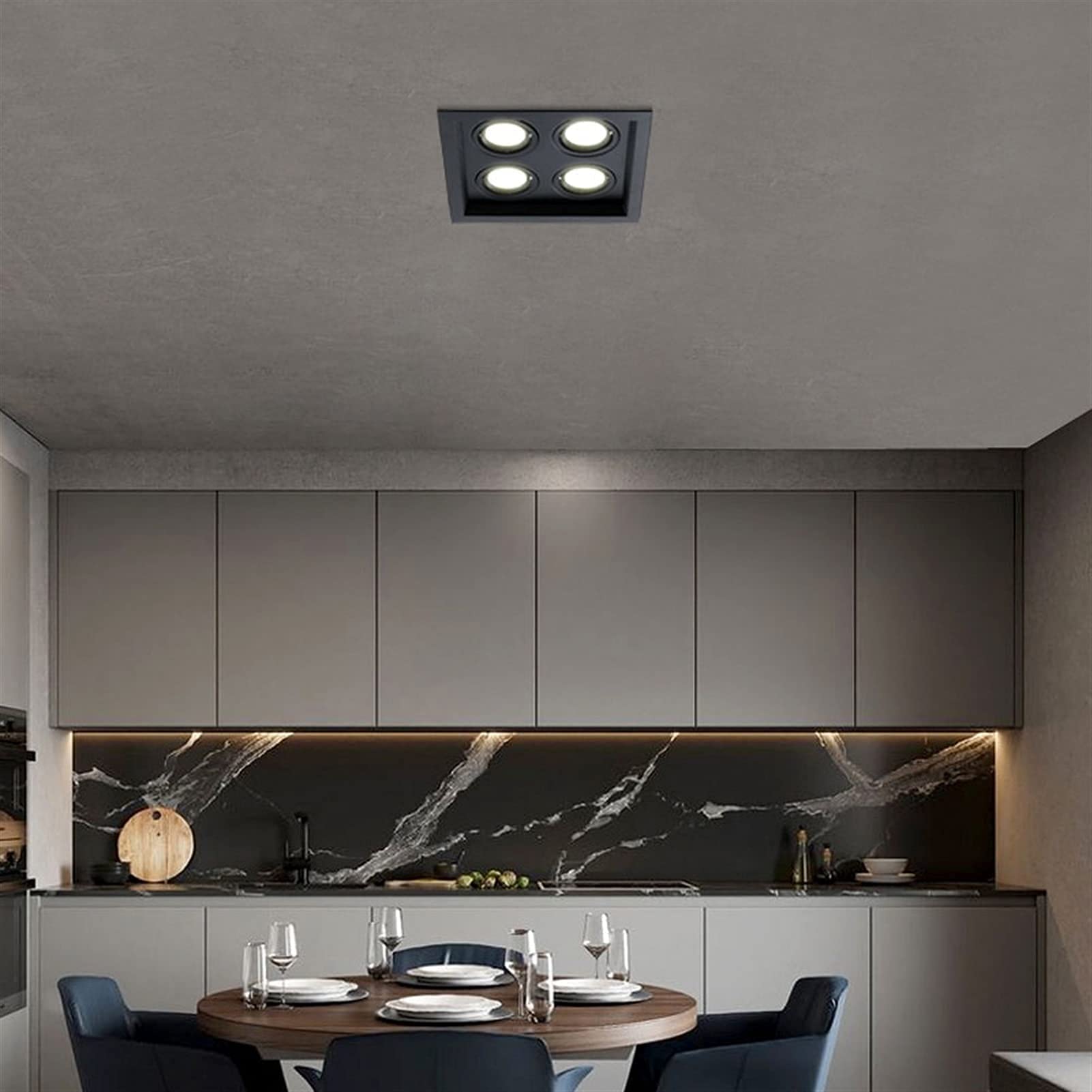 Spot LED encastrable orientable à intensité directionnelle 3000K pour plafond