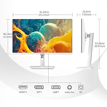 Amazon.co.jp: CUNPU 27インチ White モニター WQHD（2560 x