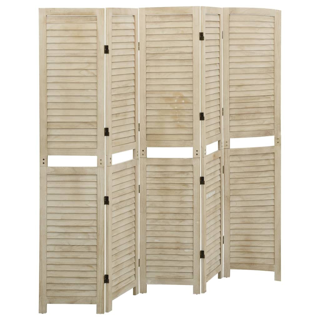Séparateur de pièce pliable en bois massif 175 x 165 cm | Paravent brise-vue salon chambre bureau