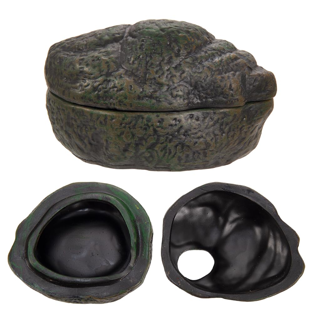 Zoo Med Repti Sherlter Cueva Escondite para Reptiles como en la Naturaleza, Promueve la Muda, Cámara de Exposición de Huevos, 15 cm