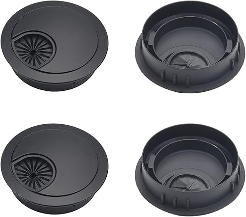 Miniatura 19 de MroMax Ojales de escritorio de aleación de zinc de 3.07 pulgadas, cubierta de agujero para cable, ojales de escritorio, organizador de cables para