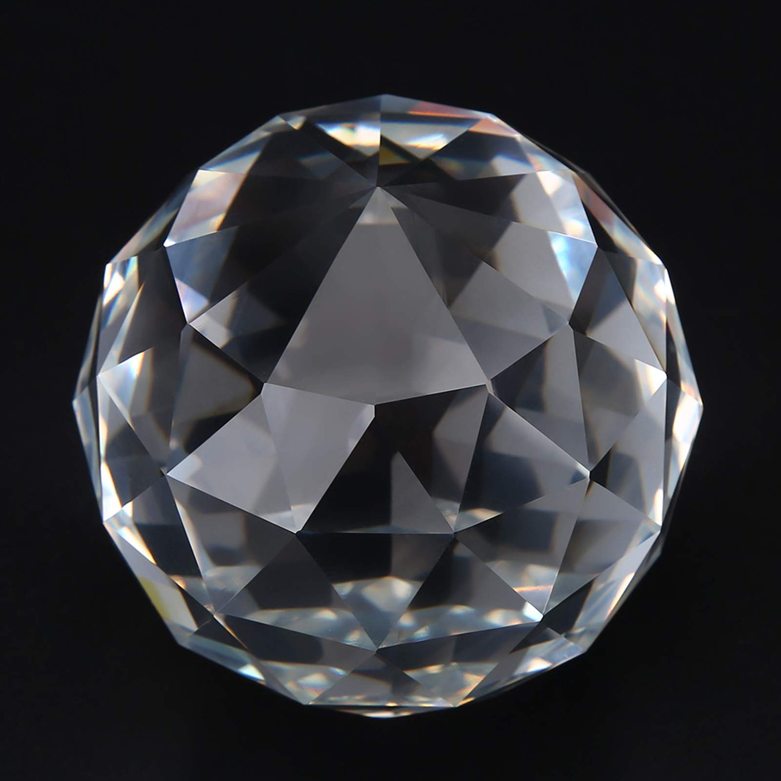 Oumefar 1PC Crystal Ball Prisms Glass Ball Clear Glass Ball Decoration Hotel(60MM/2.36in)