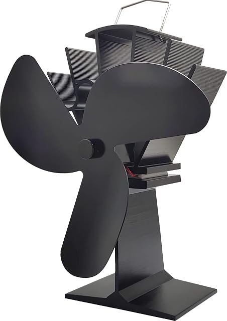 Wood Stove Fan 3-Blade Heat Powered Stove Fan Log Burner Fan Fireplace Fans Eco Friendly for Wood Burning Log Burner Fireplaces Silent Operation Fan Efficently