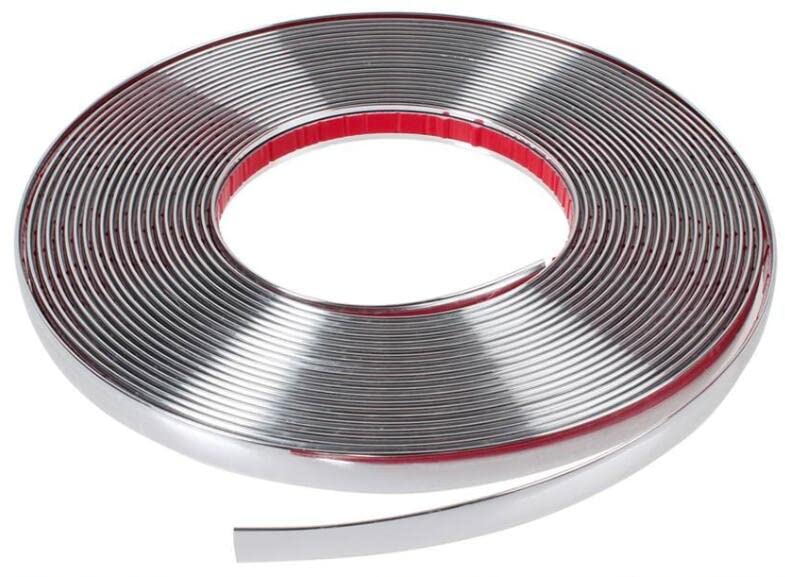 8mm Silver Chrome Strip Sticker – 5-Meter Roll For Car Grill & Exterior Trim