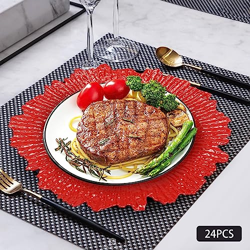 Platos Cargadores Redondos de Plástico 12.6 pulg miniatura 4