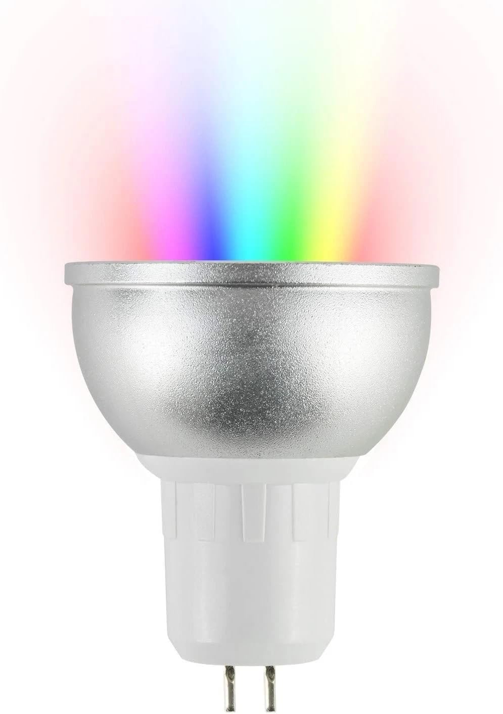 Dewan Store iQ-WiFi Bulb MR16S Smart dimmable Colour WiFi Bulb with MR16 Short Spotlight Fitting-Alexa & Google Home Compatible, Glass