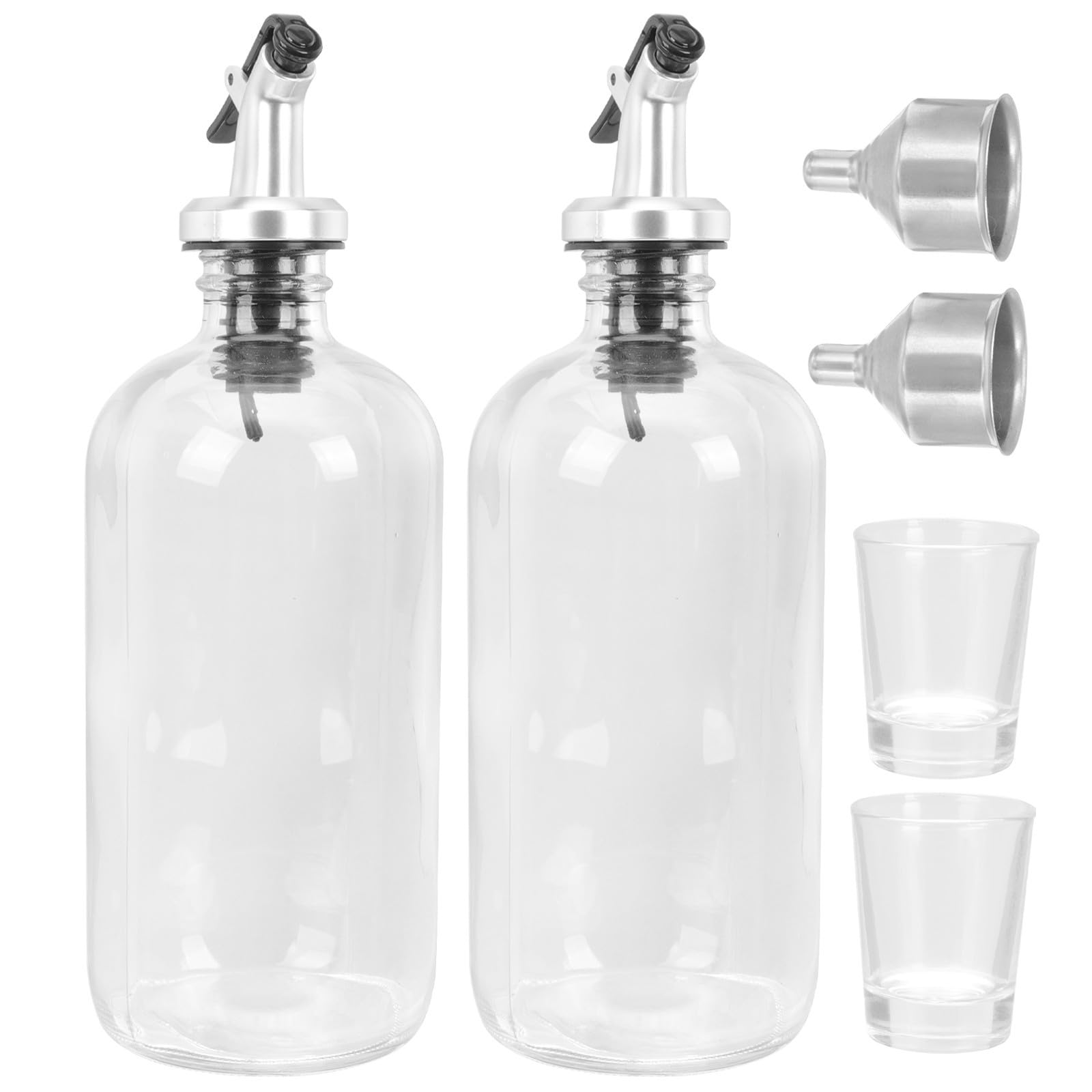 Botella de enjuague bucal con dispensador de vidrio reutilizable de 500ml para cocina