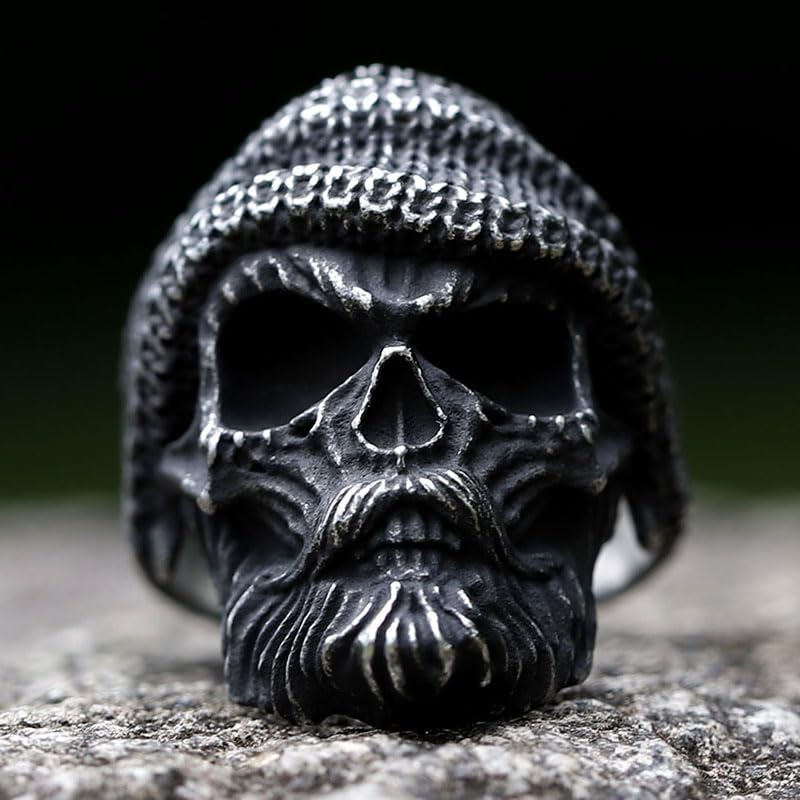 Image of 2023 Skull Ring Cool Evil Death Punk Rock Stainless Steel Rings Aly Style Jewelry