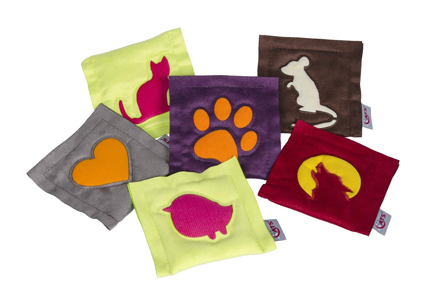 4cats Coussin Motif Oreiller Herbe à Chat pour Chat Multicolore, Différents Coloris