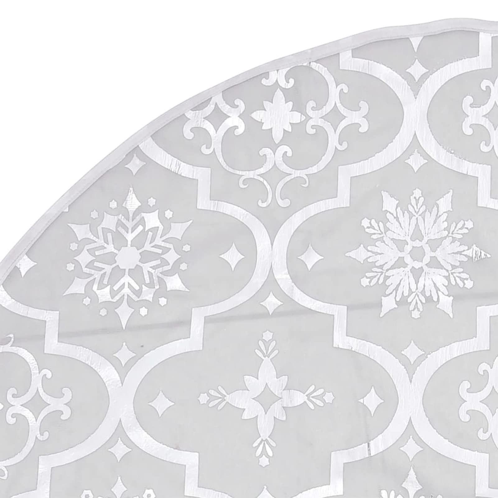 Gecheer Jupe de sapin de Noël de luxe et chaussette en tissu blanc 150 cm, couverture de sapin de Noël, jupes de décoration d'arbre de Noël ornements TY-1