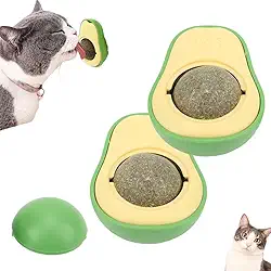 Kit 2 Abacate De Brinquedo Para Gatos Com Catnip Erva Gato Natural Bola de Lamber