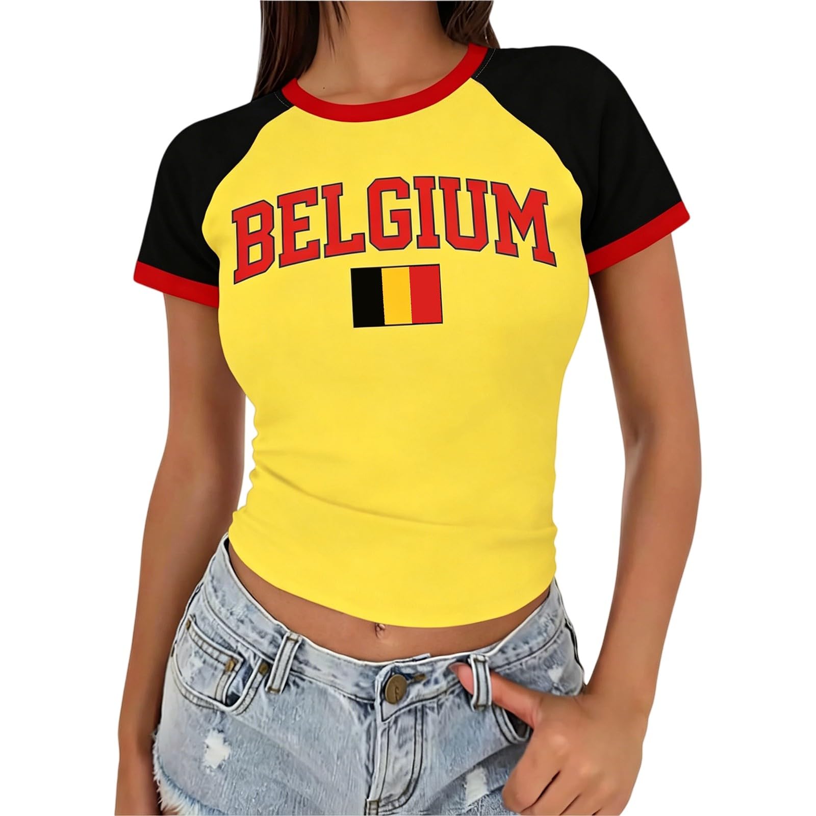 England Football Shirt For Women Uk Fashion Printed 2026 World Cup Jersey Soft Lightweight Tshirt Crew Neck Short Sleeve Summer Tops Loose Breathable Training Top Classic Ladies Soccer Clothes Tops