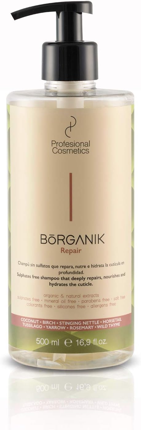 Profesional Cosmetics Borganik Repair. Champú sin sulfatos 3 en 1-500 ml.