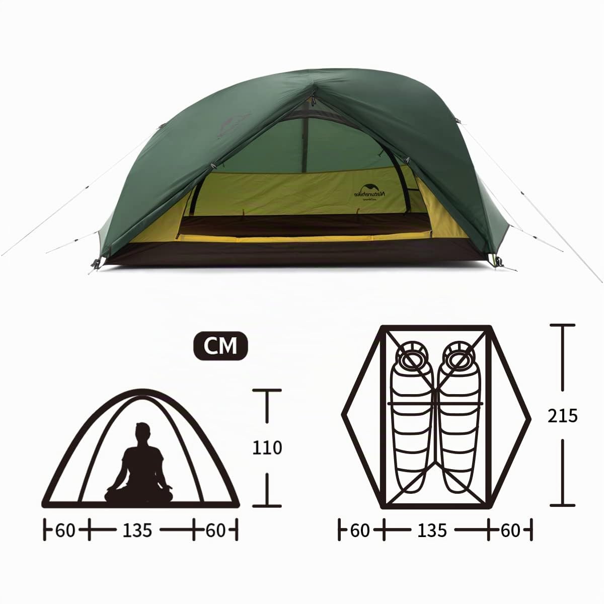 Naturehike Star-River Tente de Randonnée d’étanche Professionnel Double Couche Ultralégère pour 2 Personnes de Camping Imperméable