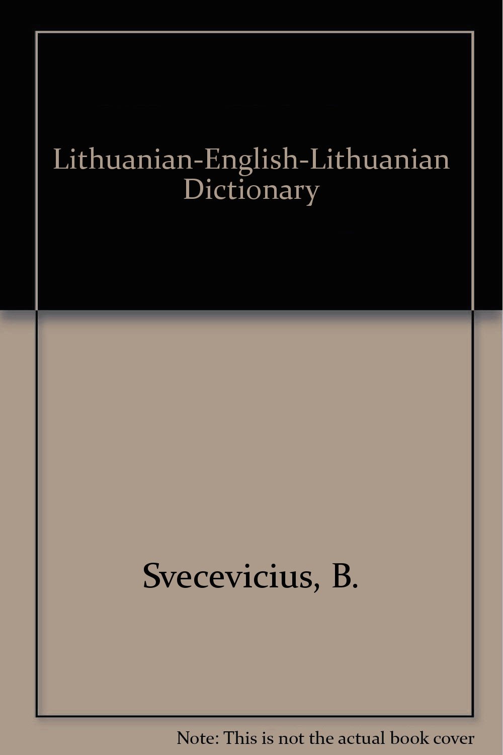 LithuanianEnglishLithuanian Dictionary 9789986465058 Books Amazon.ca