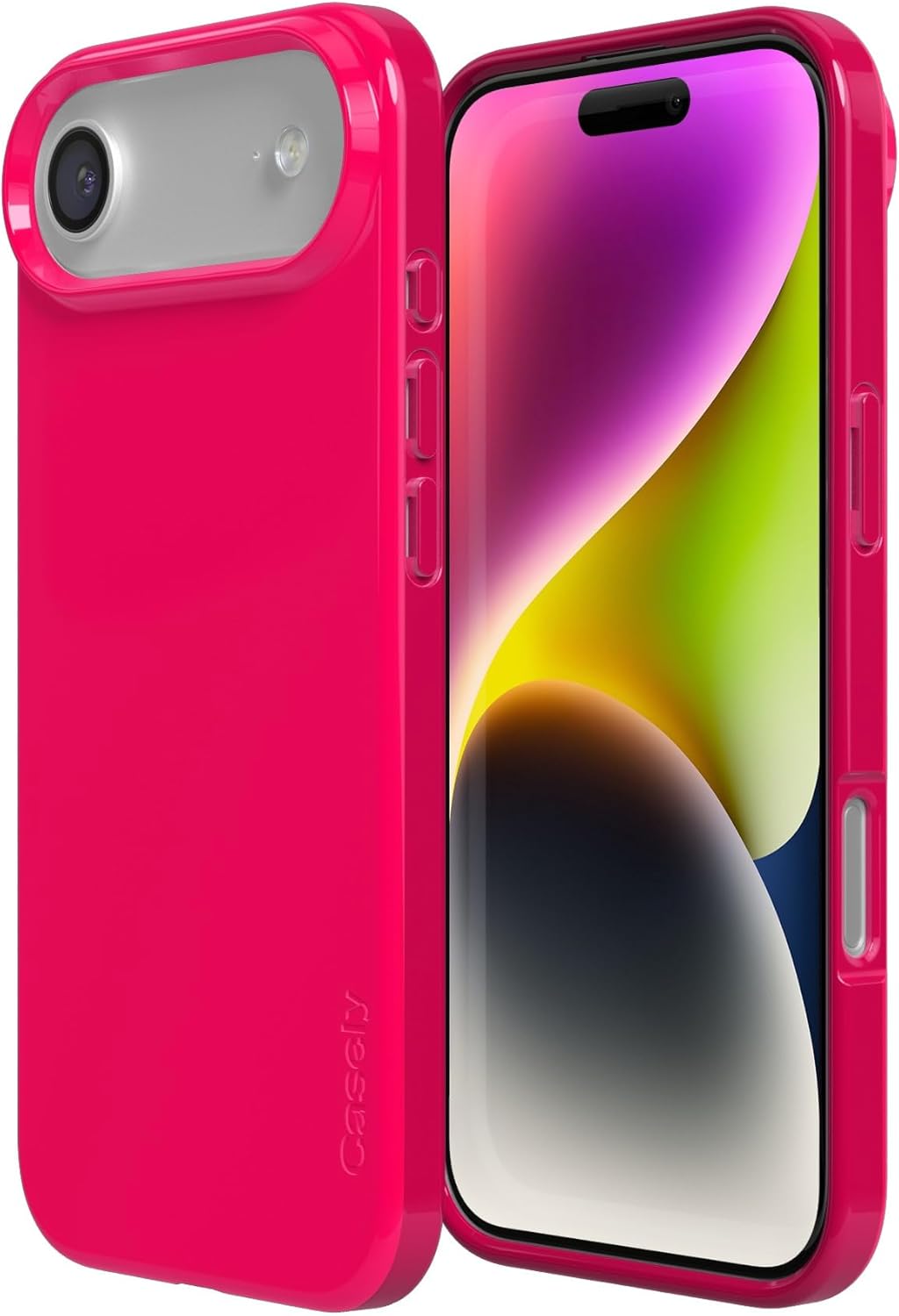 Casely iPhone 17 Air Case | Think Pink | Solid Neon Pink | Compatible with MagSafe | Classic Ultra Slim Design