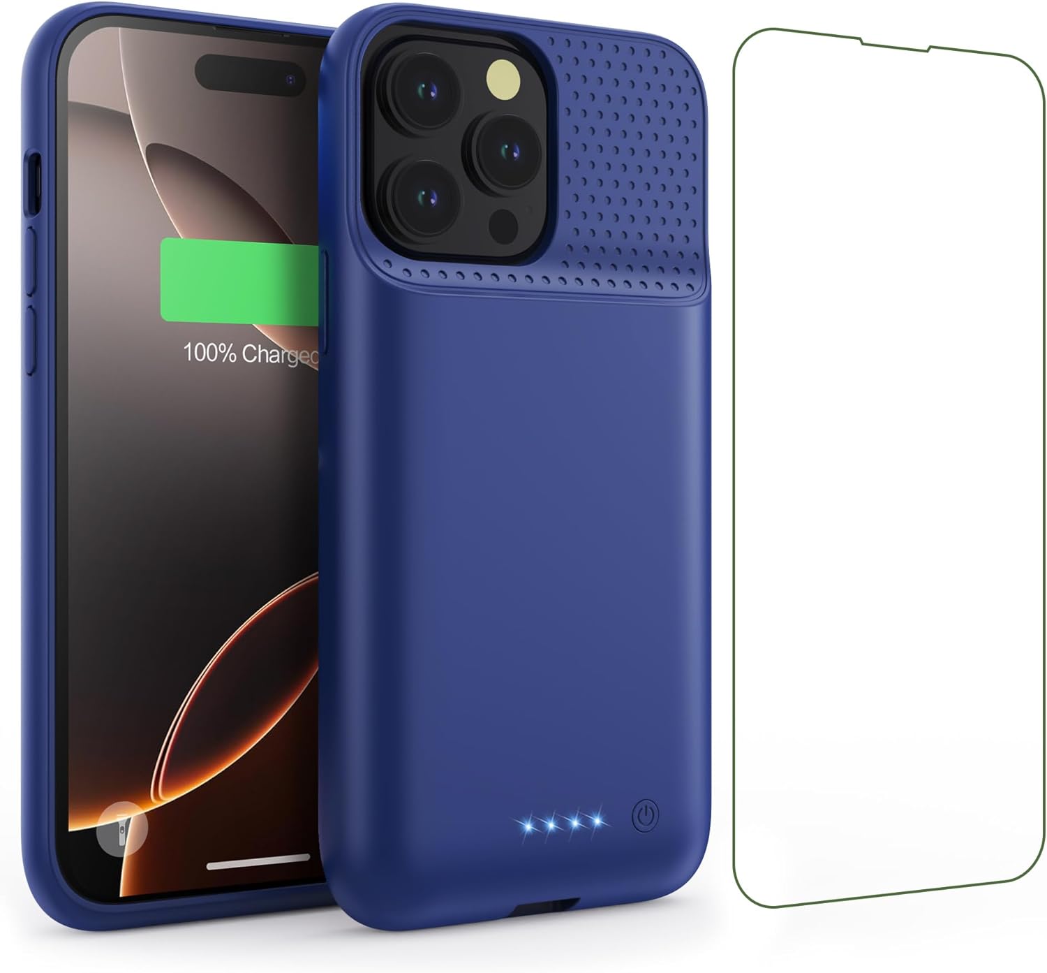 Feob Battery Case for iPhone 16 Pro Max, [2026 Upgraded] 8600mAh Slim Portable Smart Charging Case Rechargeable Protective Extended Charging Cover for iPhone 16 Pro Max (6.9 Inch)-Blue