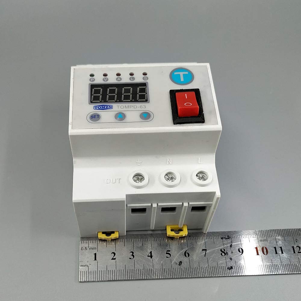 Interruttore Magnetotermico,Interruttore Differenz Interruttore automatico di riconnessione 63A con protezione da sovratensione e sovratensione da sovratensione