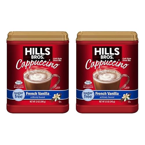 Hills Bros. Flavor Coffee (vainilla francesa sin azúcar, 12 onzas (paquete de 2)
