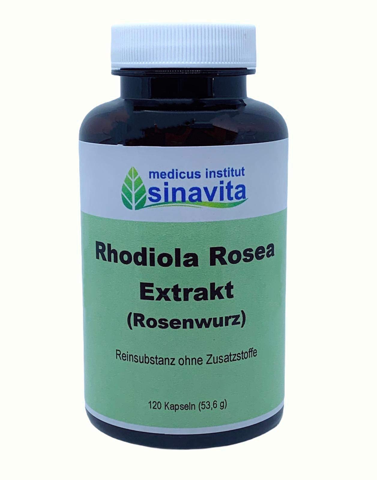 Rhodiola Rosea Extrakt, Rosenwurz, 120 Kps., Reinsubstanz ohne Zusatzstoffe, vegetarische Kapselhülle, deutsche Produktion