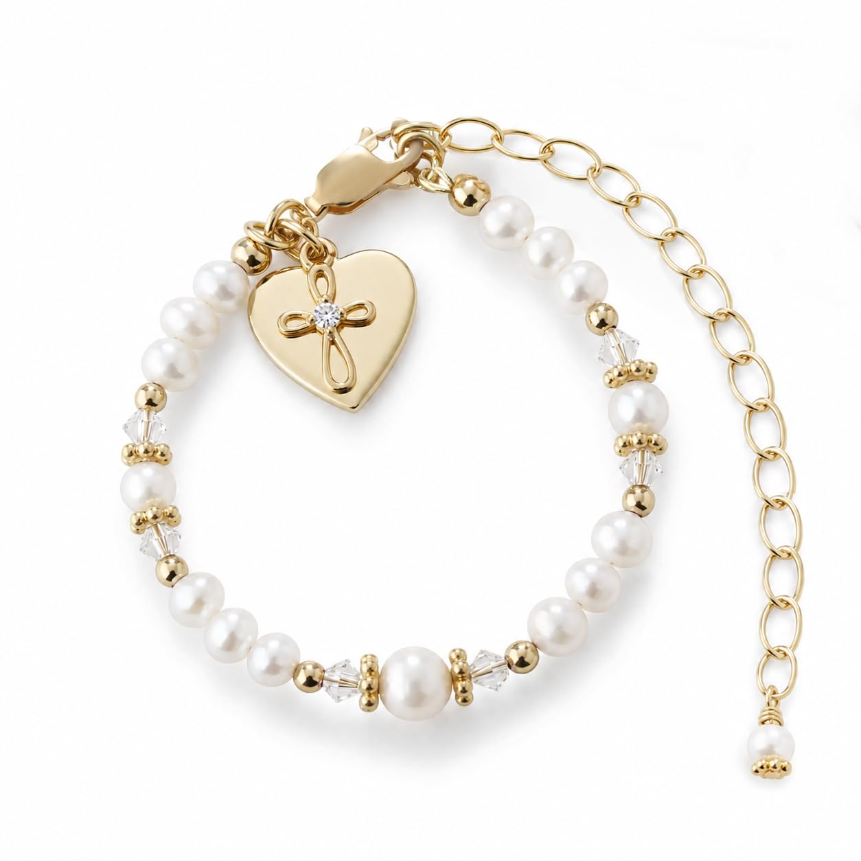Cherished Moments Baptism to Bride Bracelet .925 Silver or 14K Gold-Plated